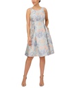 Vestido de jacquard acampanado