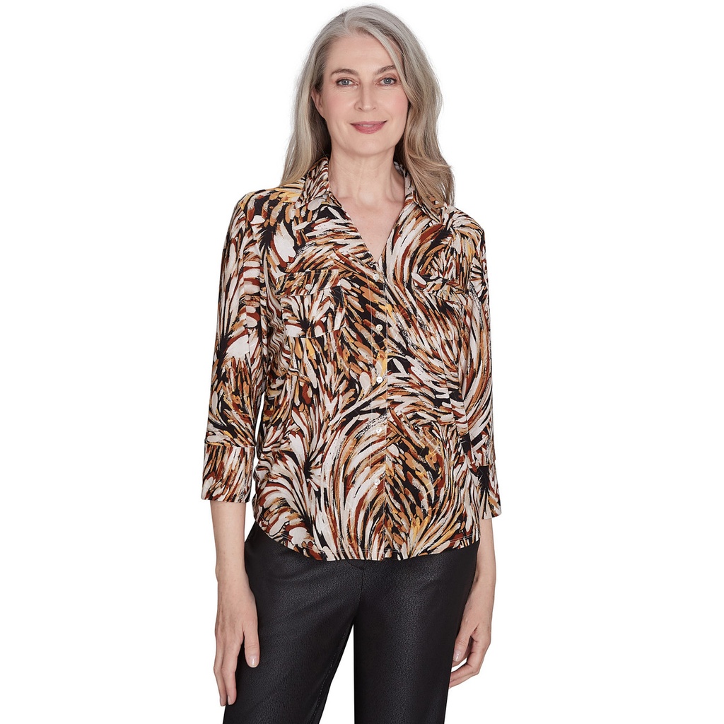 Camisera  con textura de pinceladas 