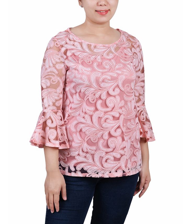Blusa de mangas acampanadas
