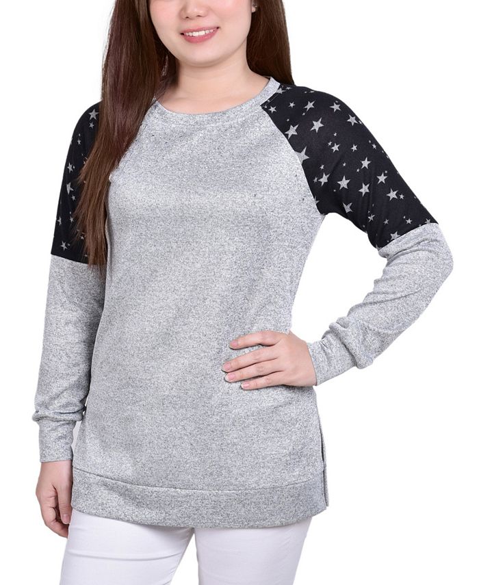 Blusa de estampados en los hombros