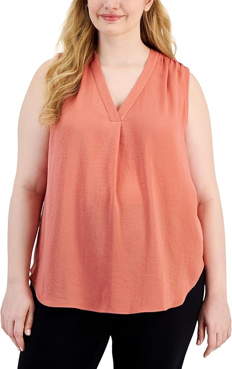 Blusa sin mangas y escote en V