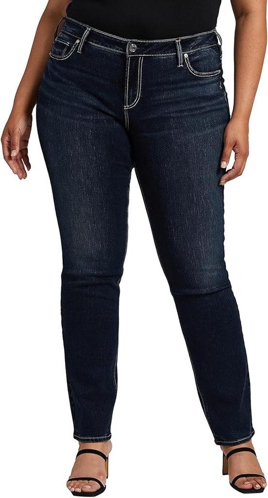 Jeans rectos de tiro medio Elyse