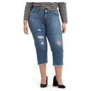 Jeans crop rasgados Tapered