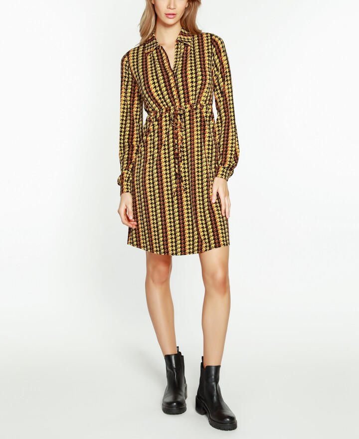 Vestido camisero de manga larga