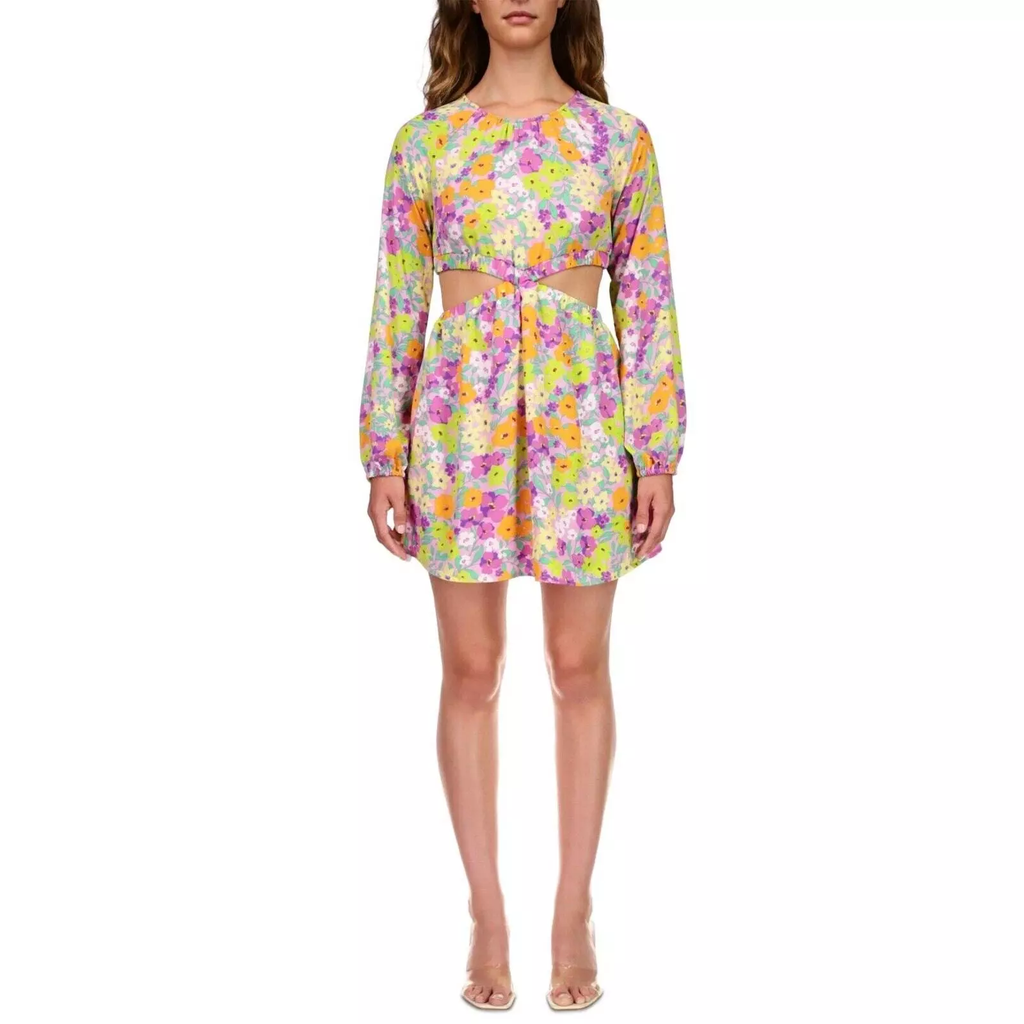 Mini vestido floral con aberturas