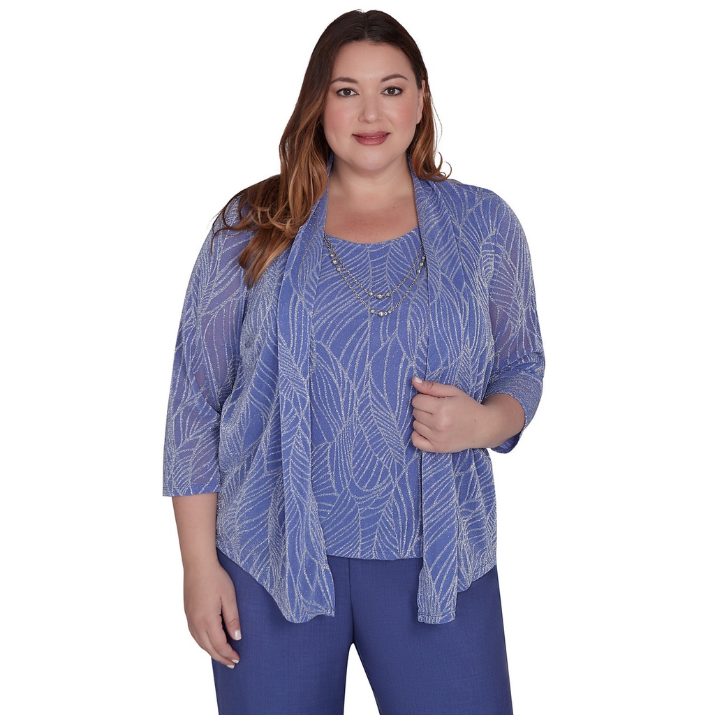 Blusa dos en uno Shimmer Leaf