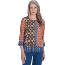 Blusa con borde texturizado batik
