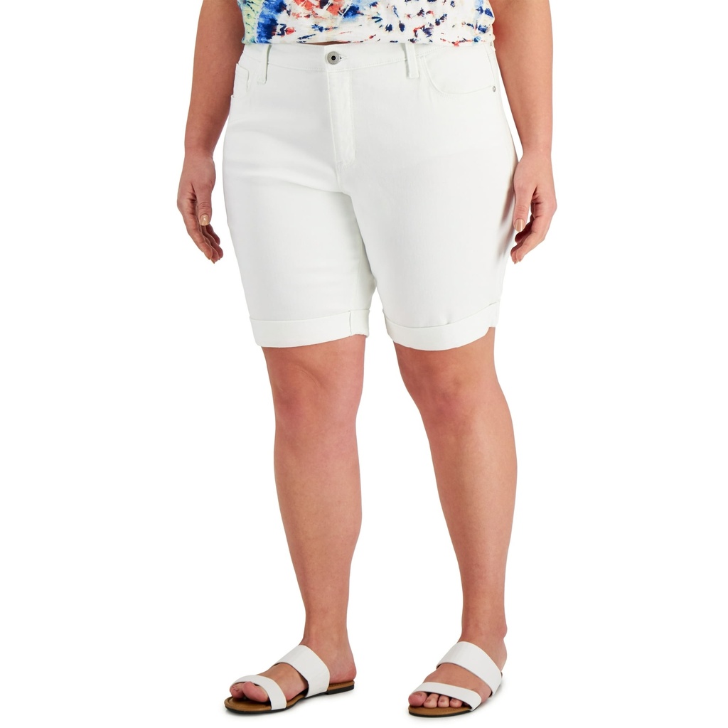Bermuda denim enrollada
