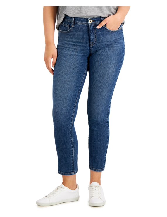 Jeans slim leg de tiro medio