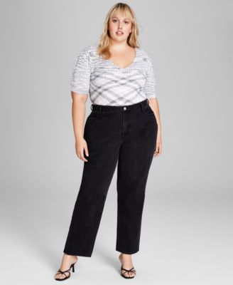 Jeans rectos de cintura alta