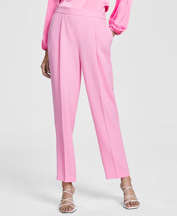 Pantalones plisados ​​de crepé