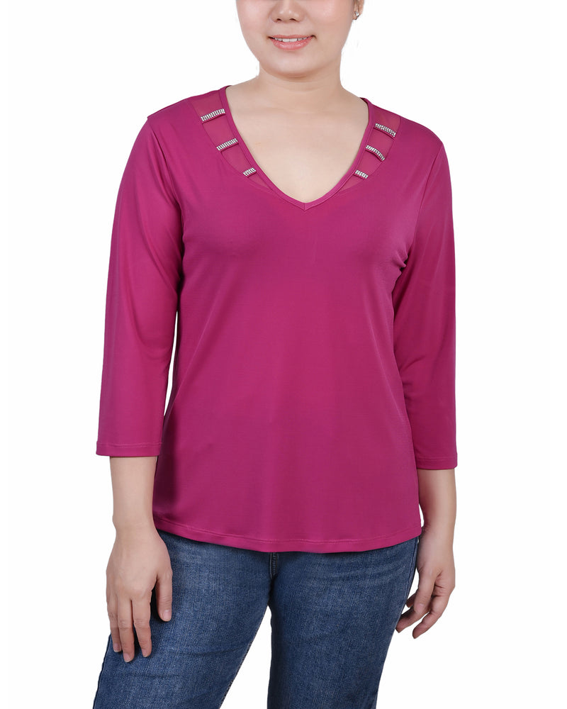 Blusa con escote ilusión