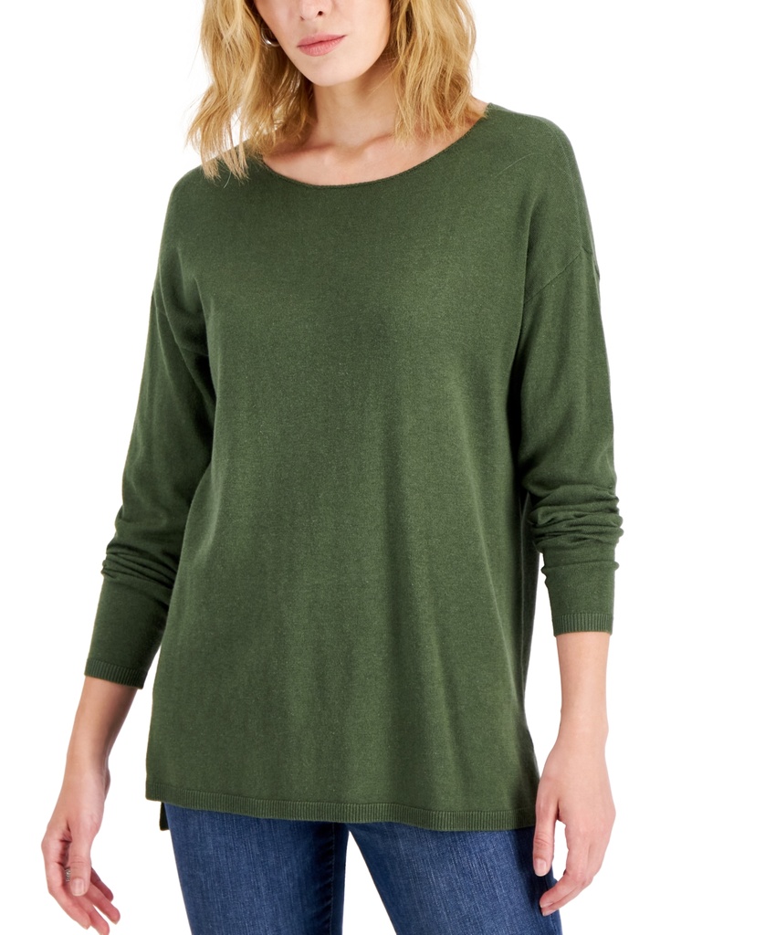 Jersey con dobladillo escalonado