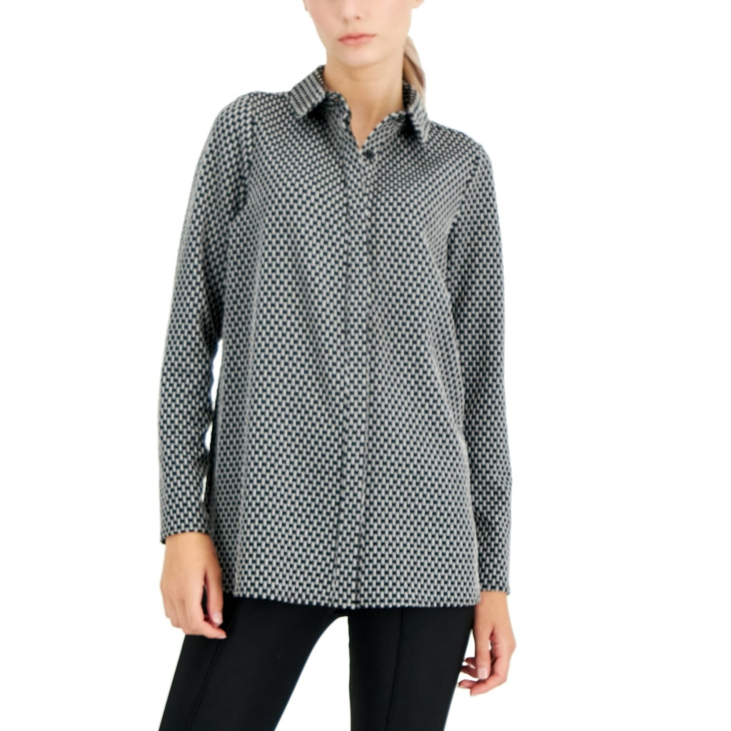 Camisera túnica V estilo Jacquard