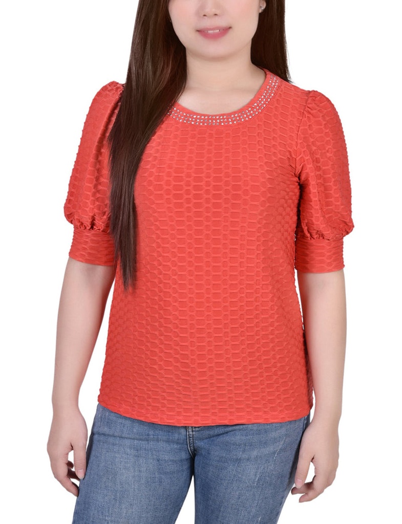 Blusa con diseño de panal