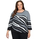 Blusa con tejido jacquard con cuentas