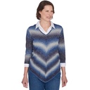 Blusa dos en uno con diseño chevron