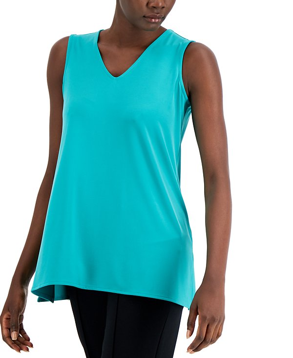 Blusa túnica con escote en V