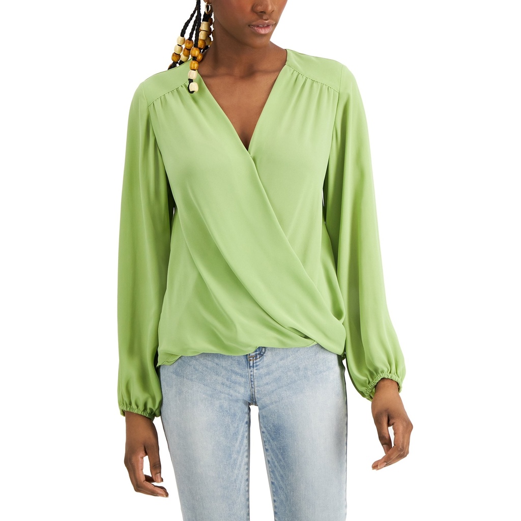 Blusa escote cruzado en V