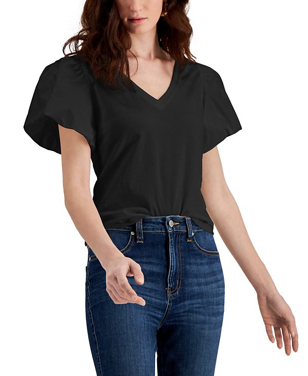 Blusa con mangas abullonadas
