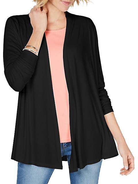 Cárdigan abierto y drapeado