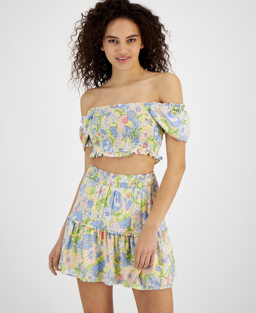 Blusa crop de hombros descubiertos