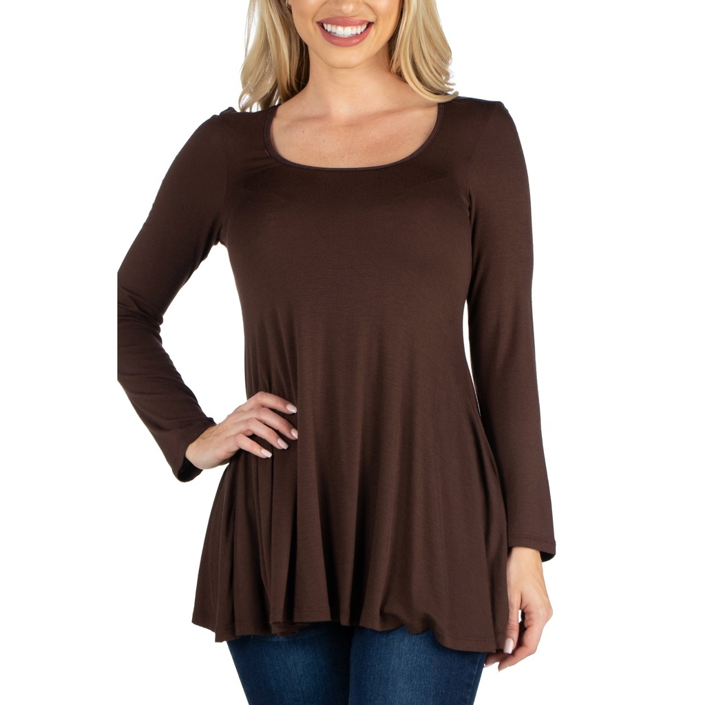 Blusa tipo túnica escote redondo