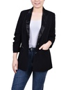 Blazer con solapas de satén