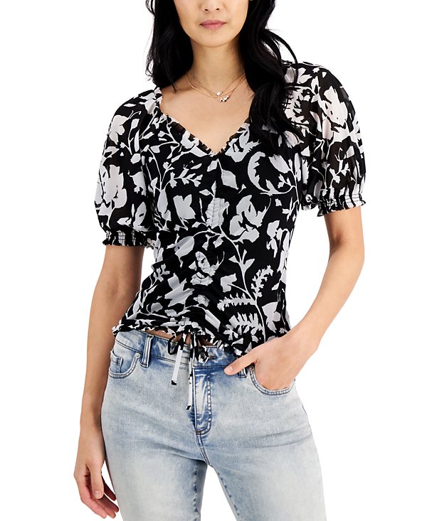 Blusa con mangas abullonadas