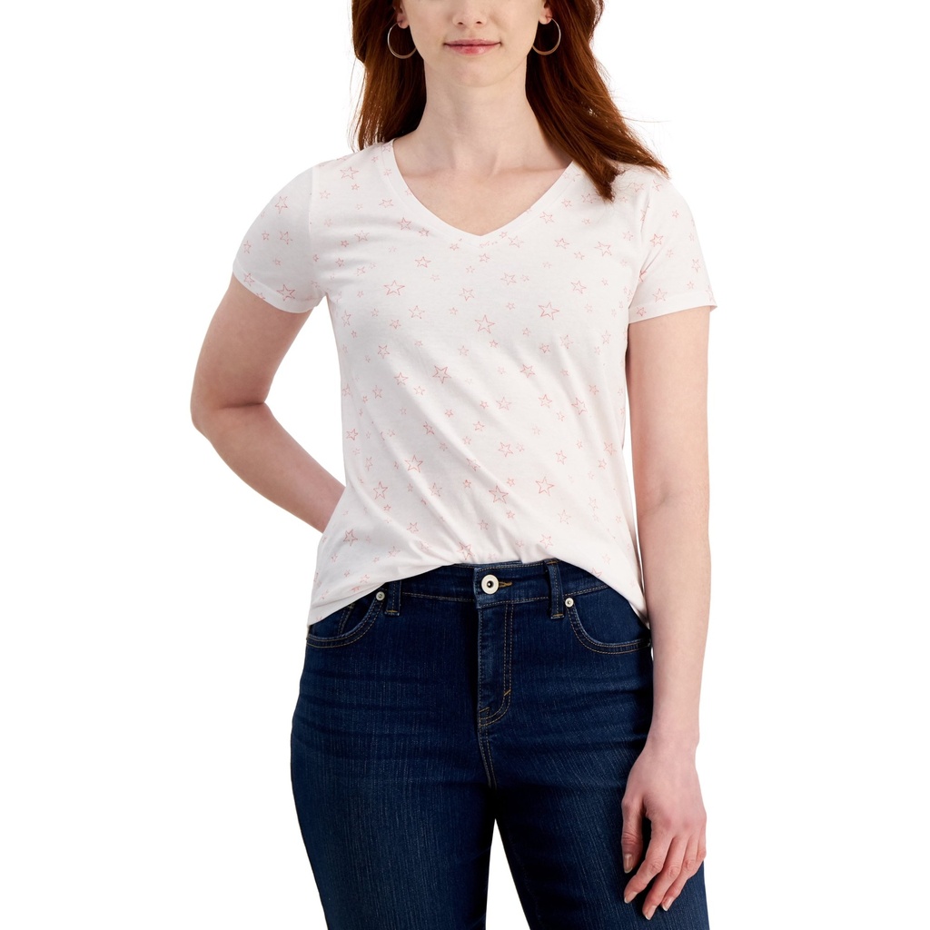 Blusa manga corta cuello redondo