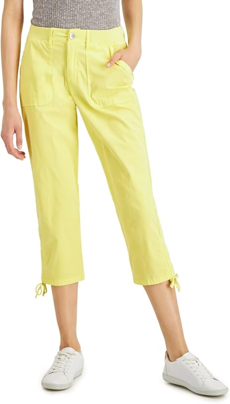 Capri con lazos en el dobladillo