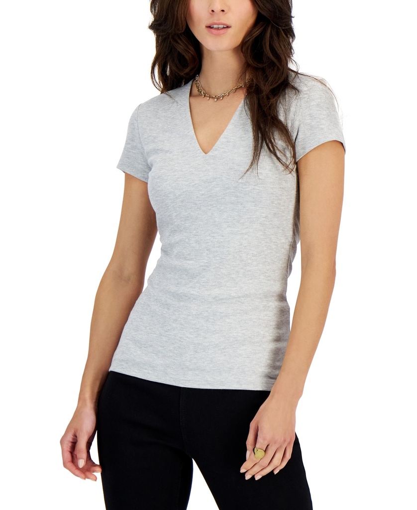 Blusa manga corta cuello en v