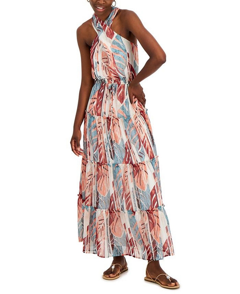 vestido sin mangas escote en v cuello redondo