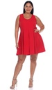 Vestido ajustado falda acampanada