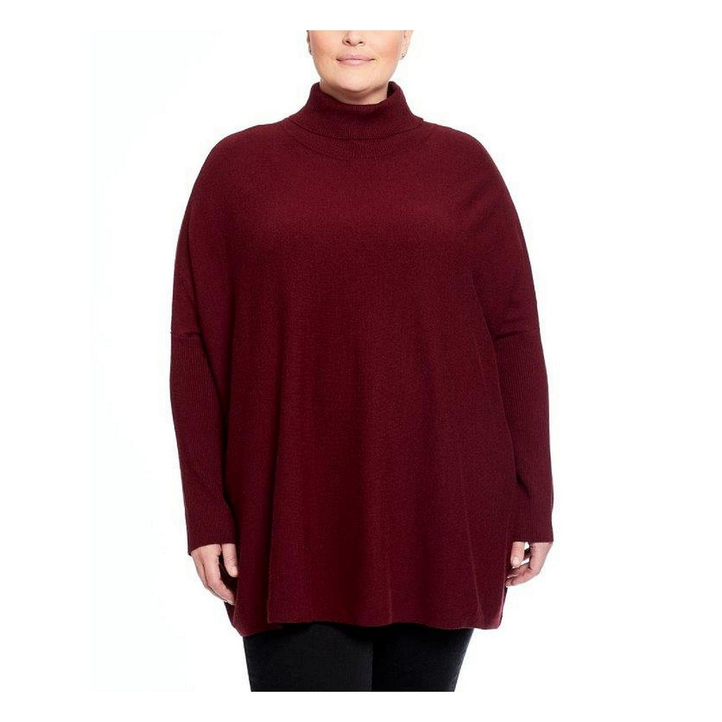 Suéter tipo poncho de cuello alto