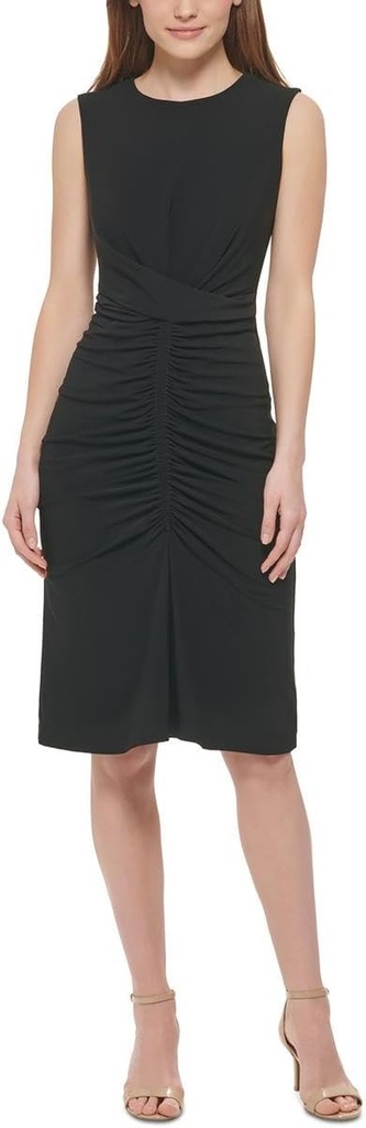 Vestido midi ajustado fruncido