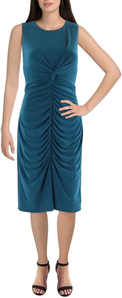 Vestido ajustado fruncido en parte delantera