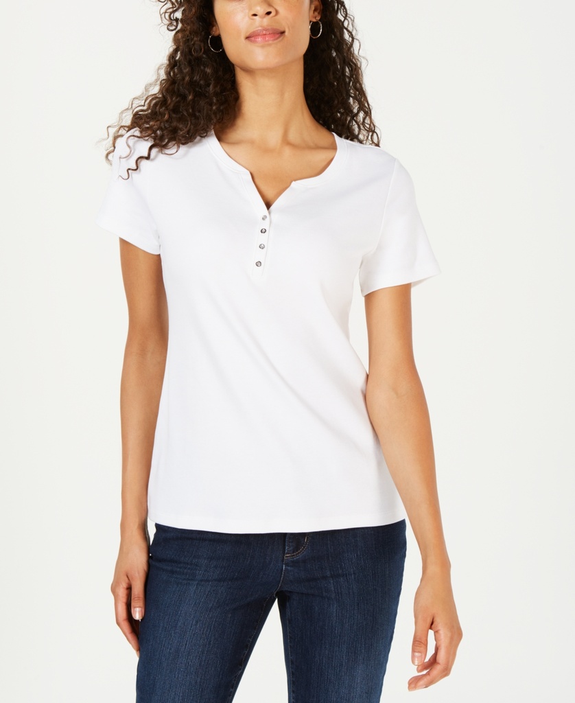 Blusa Henley de manga corta