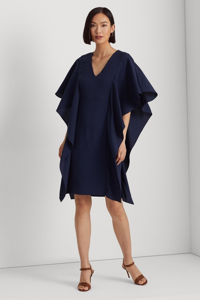 Vestido formal con mangas de vuelo