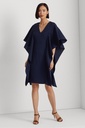 Vestido formal con mangas de vuelo
