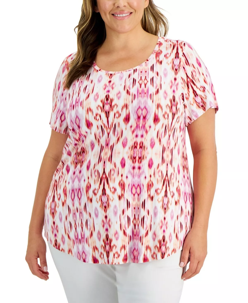 Blusa clásica con estampado ténue