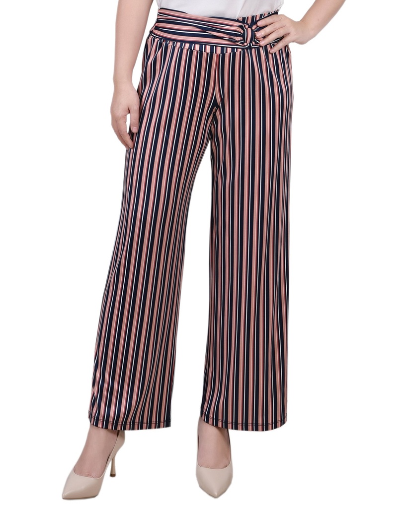 Pantalón a rayas con cinturón