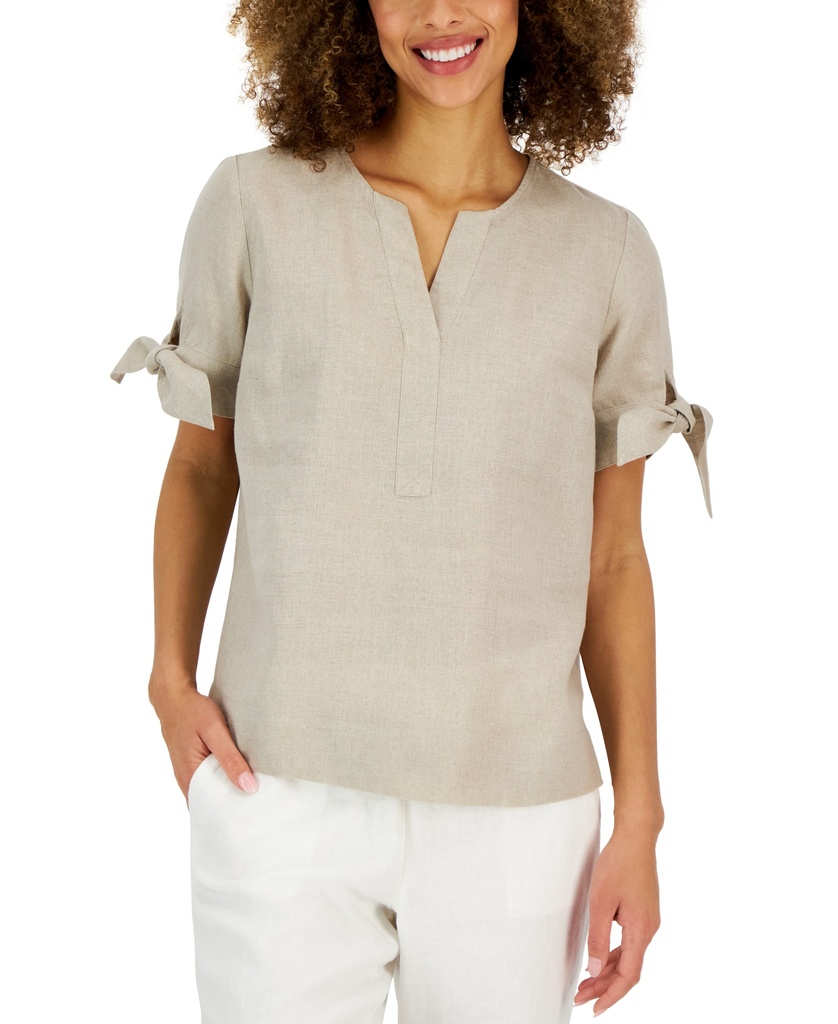 Blusa con cuello dividido
