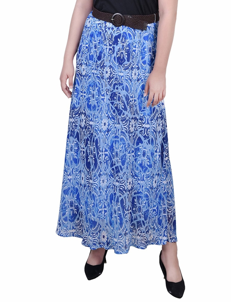 Falda de gasa con estampado