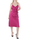 Vestido satinado con aberturas