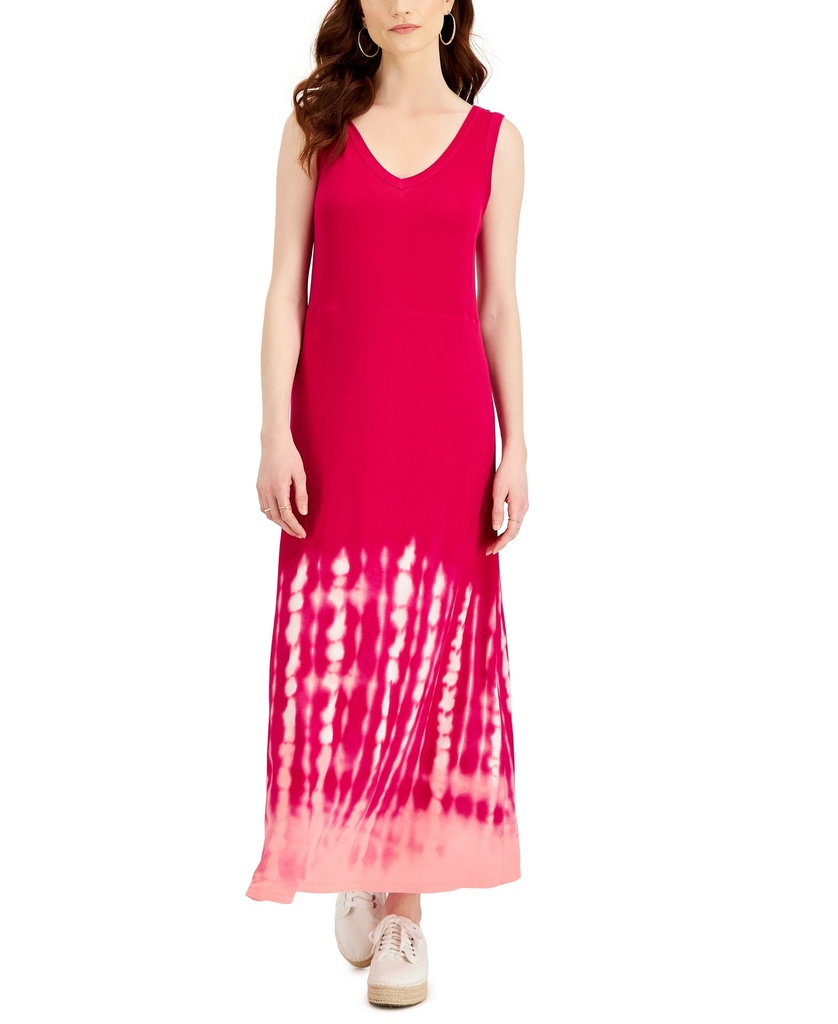 Vestido sin mangas teñido