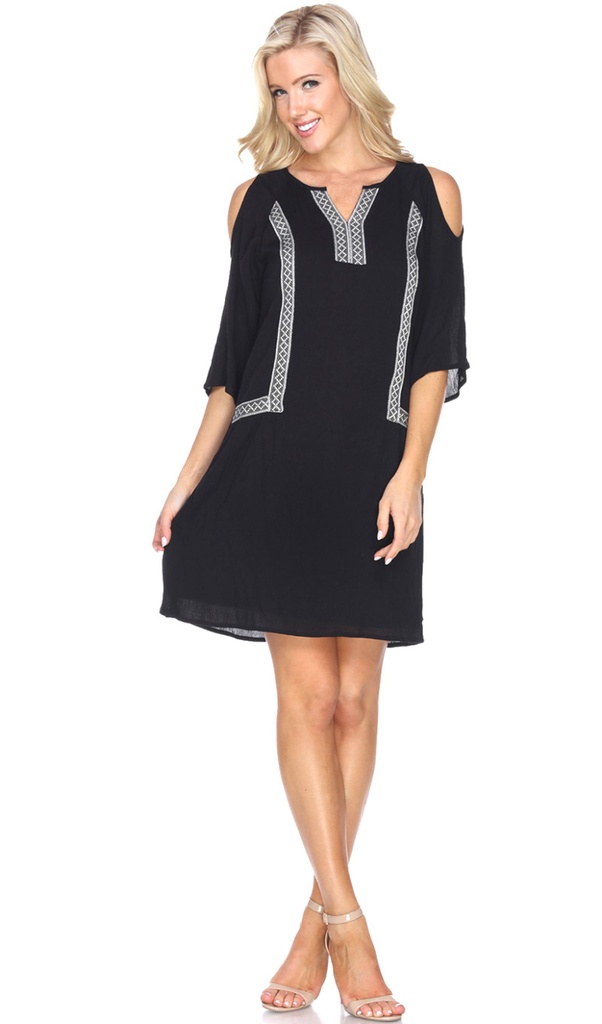Vestido con escote al hombro