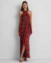 Vestido de escote halter cruzado
