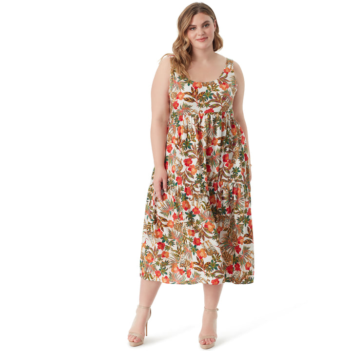 Vestido con estampado de jungla