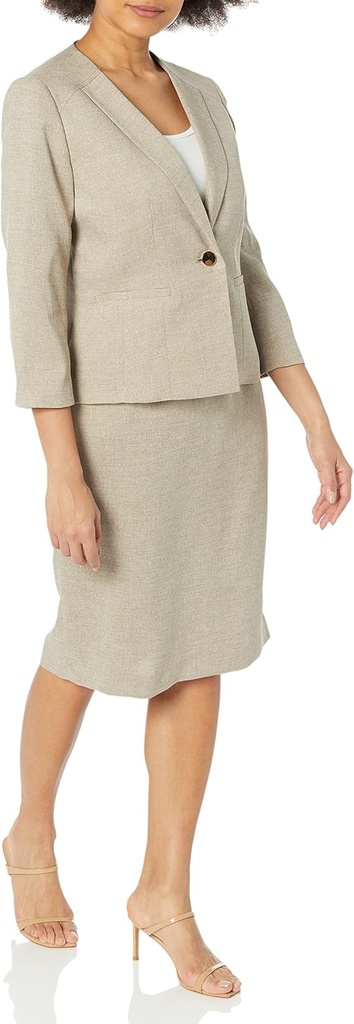 Traje de falda lápiz con saco de sarga